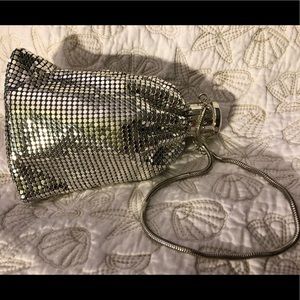 Coleen Lopez silver metal mesh sparkly wristlet